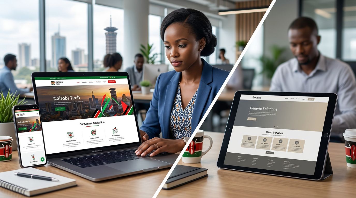 Custom Website Vs Template Website In Kenya For Serious Businesses